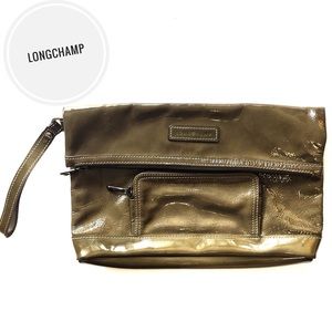 Longchamp ‘Legende’ Olive Green Clutch